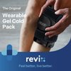 REVIX Ice Wraps for Knee Pain Relief Reusable, Knee Ice Pack with Cold Compress Therapy for Knee Replacement Surgery, Injuries, Swelling, Bruises and Arthritis, Black