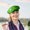 Funny Novelty Golfer Beret Hat with Golf Ball Flag for Golf Party Costume Accessories and Supplies (8 Set)