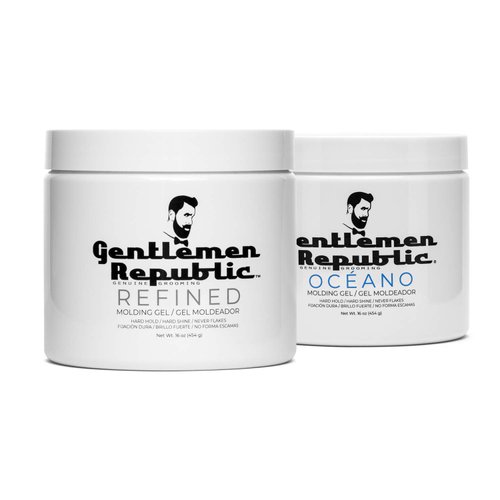 Gentlemen Republic Refined &amp; Oceano Hair Gel for Men - Provides 24 Hour High Hold &amp; Shine - Premi...