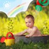 12 Pieces Watering Can for Kids Bath Toys Plastic Small Watering Can with Handles Small Watering Pot Play Sand Toys for Childrens Garden Home Outdoor Sand Beach Playing (Basic Style)