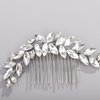 Chargances Bridal Crystal Hair Comb Silver Wedding Rhinestone Hair Side Comb Fashion Handmade Hair Accessories for Bride Wedding Prom Flower Girl Headpieces (Silver)