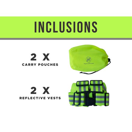 Reflective Vest (2 Pack) | Lightweight, Adjustable & Elastic | Safety & High Visibility for Running, Jogging, Walking, Cycling | Fits over Outdoor Clothing - Motorcycle Jacket, Running Gear/Shirt