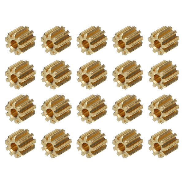 MECCANIXITY 20Pcs Copper Gears 9 Teeth Copper Gears Model 92AA Reduction Gear for RC Car Model DIY Robot,Gold Module 0.5