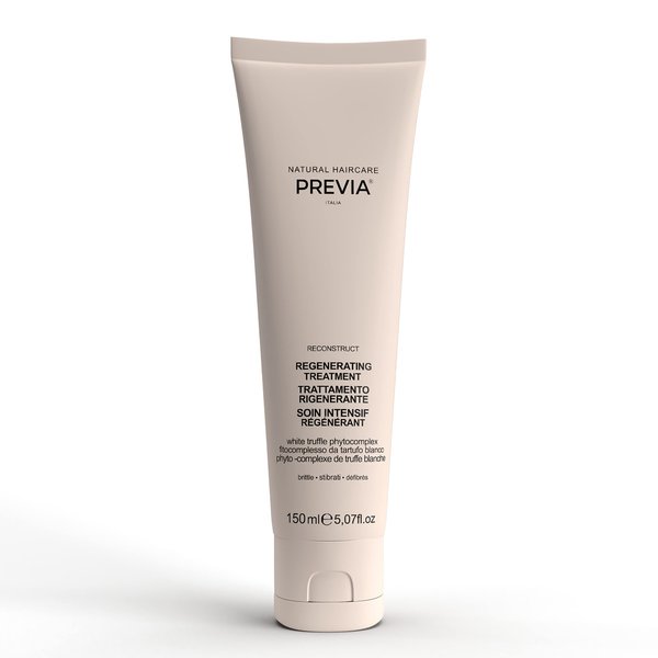 PREVIA Reconstruct Regenerating Hair Treatment for Damaged Hair Deep Conditioner with White Truffle Anti-Aging Sulfate-Free Vegan Hair Mask for Dry Brittle Hair Moisturizing 5.07 oz