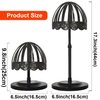 Wig Stand 2 Pack Adjustable Height Portable Wig Holder Black Wig Head Stand Hat/Cap/Wig Holder Display Stand Wig Stands for Multiple Wigs