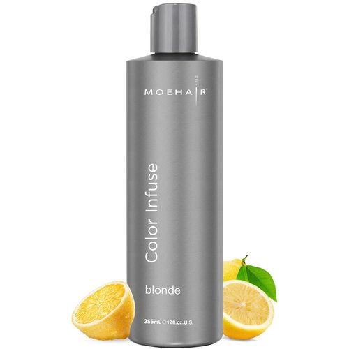 MOEHAIR Color Infuse Blonde – 12 Fl. Oz | Purple Toner for Blonde Hair | Neutralizes Brassiness and Unwanted Yellow Tones | Salon-Grade Hair Toner for Brassy Hair | Brass Off | Sulfate & Paraben-Free