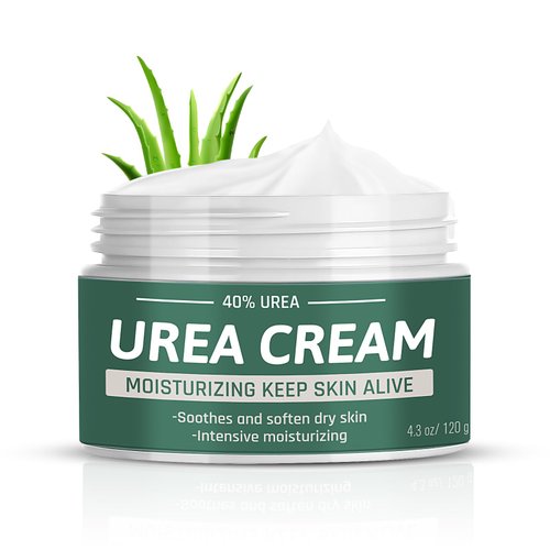 Berlaney Urea Cream 40 Percent For Feet Maximum Strength with 2% Salicylic Acid 4.3 oz, Foot Cream For Dry Cracked Heels Feet Knees Elbows Hands, Callus Remover, Aloe Vera For Deep Moisturizes