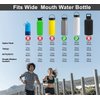 The Mass Straw Lid and Boot for Hydro Flask Wide Mouth and Other Brand Insulated Water Bottle (Fit Wide Mouth 32/40oz, Black)