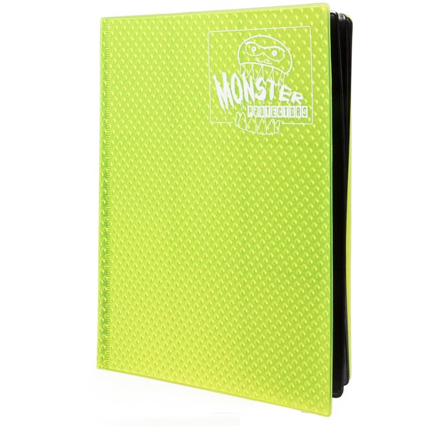 Monster 9 Pocket Trading Card Binder - Holofoil Yellow Album, Anti-Theft & Anti-Drop TCG Protection w Side Loading Padded Pockets, Double Sided, Holds 360 Cards, Sports, Gaming, Kpop, Christmas Gift