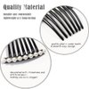 2 Pcs Pearl Hair Comb Black Hair Side Combs Clip Twist Comb Rhinestone Decorative Hair Combs for Women Accessories