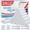 KIWAEZS Gauze Rolls Pack of 24 – 4 ” x 4.1 yd Premium Quality Lint and Latex-Free Conforming Stretch Bandages Designed for Wound Care for Wound Dressing Support (Ideal for use as a Mummy wrap)
