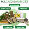 AIRNEX Natural Kitchen Sponge - Biodegradable Compostable Cellulose and Coconut Scrubber Sponge - Pack of 12 Eco Friendly Sponges for Dishes