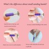 BITNBITH 100pcs Small Nail Sanding Bands,3.1mm Mini Nail Sanding Mandrel Bits 240 Grit Extreme Fine Nail Drill Bits Nail File for Acrylic Nails Gel Manicure Pedicure Nail Prep Salon Supplies,Purple