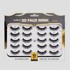 Laflare Premium Silk Lashes 3D Faux Mink Eyelashes Multipack, Light, Natural Looking, Professional Easy to Apply Eyelashes in a Knitted Style 10 Pairs Jumbo Pack (A03X10P)