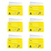 MagDepo 6 Pack Credit Card Size Magnifier Ruler Fresnel Lens Fire Starter Compact Plastic Magnifying Glass Wallet Pocket Magnifier for Reading Small Print, Maps, and Books -Yellow