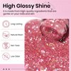 SUPWEE Pink Shimmer Glitter Gel polish Reflective Nail Polish Gel Rainbow Pigments UV Gel 15ml Soak Off UV Lamp Gel for Home DIY Manicure