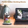 QARULUS Panda Flower Building Set for Adult Party Favors for Kids Animal Building Blocks Plant Friend Set Bonsai Tree Valentines New Year Easter Birthday Gift for Boys Girls Age 6-12+(Panda Succulent)