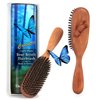100% Pure Calcutta Boar Bristle Hairbrush for Natural Healthy Hair, Stiff Bristle, Made in Germany's Black Forest