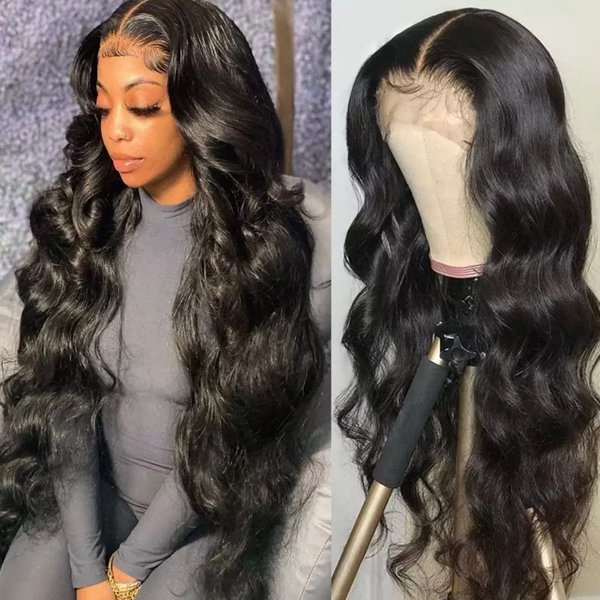 Aolisox 24 Inch Lace Front Wigs Human Hair Wigs for Black Women 13x4 Body Wave Glueless Wigs Human Hair Pre Plucked With Baby Hair Lace Frontal Brazilian Human Hair Wig Natural Color 180 Denisity