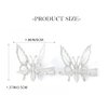 BARTOSI Silver Butterfly Hair Clips Moving Butterfly Hair Clip Hair Pins Hair Accessories for Women and Girls (Pack of 2)
