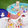 SCIONE Patriotic Rubber Ducks - 24 Pcs Independence Day Novelty Funny Squeeze Baby Shower Bathtub Ducks for Fourth of July Party Supplies