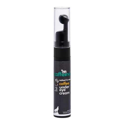 mCaffeine Coffee Under Eye Cream for Dark Circles for Women & Men | Reduction in Dark Circles, Reduces Puffiness & Fine Lines | Easy Application with Cooling Massage Roller | 15ml
