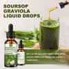 (3 Pack) Soursop Graviola Liquid Drops 2000mg，Immune Boost，Cell Support & Regeneration，Natural Antioxidant，Soursop Extract - 98%, Sugar/Gluten Free, Natural Flavor, 6 Fl Oz