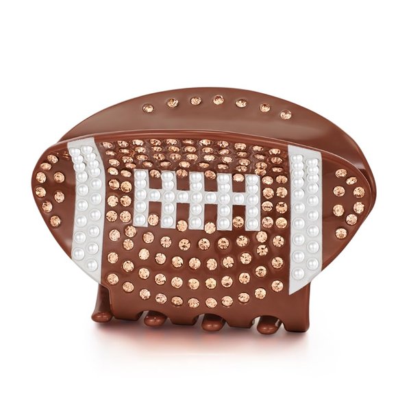 LILIE&WHITE 1PC American Football Hair Clips For Women Rugby Hair Claws Sports Hair Accessories Cute Non-Slip Sports Hair Barrettes