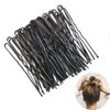Leline's Black Hair Pins 50 Pieces, U Shaped Pins, Bun Hair Pin Kit for Women Girls, 2.4 inches