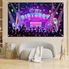 Avezano Karaoke Party Decorations Karaoke Backdrop Music Happy Birthday Party Banner Guitar Rock and Roll Birthday Photography Background for Kids Adults 70.8x43.3
