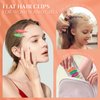 Medoca 6 Pcs No Crease Hair Clips - Creaseless No bend Hair Clip for Styling- Makeup Hair Clips for Women and Girls - Flat Hair Clips for Bangs Hair styling Salon Skincare Clips - Colorful