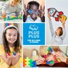 Plus Plus 240 Piece Interlocking Building Blocks for Kids, Open Ended Connecting Toys, Stem Bin Classroom Mini Manipulatives - Glow in Dark Play Tube