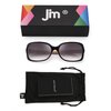JM Classic Bifocal Reading Glasses Square Stylish Gradient Sunglasses Readers for Women +2.25 Black