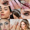 3090 Pcs Face Jewels Stick On Self-Adhesive Face Rhinestones Stickers Body Glitter Gems Eye Gems Glitter Tattoos Festival Accessories For Women Party Nail Art Decorations 4 Sizes(AB Rhinestones)