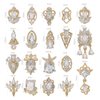 Gold Nail Art Charms Nail Art Zircon Alloy Nail Jewelry Transparent Shiny Metal Nail Art Gemstone Fashion DIY Nail Art Decorations