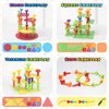 Peg Board Toy set 65Pcs DIY Building Stacking Toys for Kids 3-6 Years Old,STEM Educational Kids Toys for Brain Development,Montessori Sensory Toys,Upgrade Various Foam Board Plastic Lacing String Game