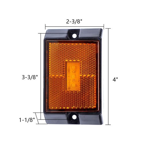 CZC AUTO LED Amber Side Marker Lights Sealed Submersible LED Clearance Reflector Lamps Waterproof Trailer Running Lights for 12V Boat Trailer Truck Marine RV (2 pack)