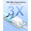 Pixel 9/8/7/6/5/4 Fast Charger, 2Pack 20W USB C Charging Block + 6FT USB C Cable Cord for Google Pixel 8/9 Pro/7/7a, 6a/6/Pro, 5/4/3/XL, Phone 15, Galaxy, Android Phones