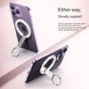 Fofvccv Magnetic Phone Ring Holder for MagSafe, Glitter Magnet Ring Grip Stand with Adjustable Finger Kickstand for Women for iPhone 16 15 14 13 12 Pro Max Plus SF White