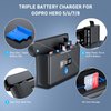 Weekinend, Battery Charger for GoPro Hero 12/11/10/9/8/7/6/5, General GoPro Battery Charger with Micro SD Card Read and Battery Power Read, (Battery Not Include)