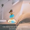 1pc Blue Solar Powered Dancing Hula Girl Decoration-Shaking Head Ornaments Car Dashboard Interior Decoration Desktop Ornaments Dancing Toy Shaking Head Figure Toy Car Interior,Action and Toy Figures