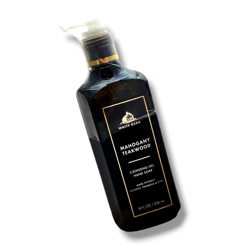 Baꞎh aпd Body Works Cleansing Gel Hand Soap 8 Fl Oz (Packaging may vary) (Mahogany Teakwood)