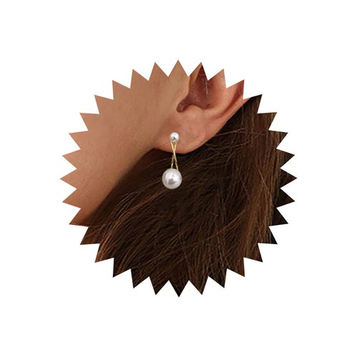 TseanYi Pearl Dangle Stud Earrings Gold Pearl Drop Earrings Vintage Pearl Ear Stud Earrings Bridal Wedding Pearl Earrings
