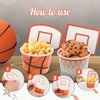 Basketball Hoop Snack Cups 48 Sets Basketball Party Decorations Kids Paper Snack Cups Disposable Treat Snacks Bowls Basketball Party Supplies