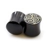 BodyJewelryOnline Unisex Organic Horn Ear Plugs, Tunnel Earrings, Piercing Stretchers, Hypoallergenic Supplies, 9/16 Inches, Black, Mandala Design