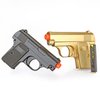 BBTac Spy Airsoft Pistols Twin Pack Pocket Size Compact Airsoft Gun with Gold and Black Colors