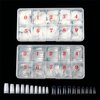 Clear and Natural Acrylic Nail Tips 1000pcs French Nail Tips For Acrylic Nails Half Cover Artificial False Nails Tips with Storage Case