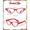 JOVITEC 4 Pieces Cat Eye Glasses with Rhinestones 50's 60's Party Costume Glasses for Hip Hop Dress up Halloween Party Favor (Red, Black, White, Pink)