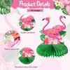 Wettarn 12 Pcs Flamingo Honeycomb Centerpieces Decorations Hawaii Luau Honeycomb Centerpieces Flamingo Party Table Centerpieces Summer Tropical Aloha Party Table Toppers Hawaiian Luau Party Supplies
