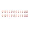 Foccna Almond Press on Nails Acrylic Medium Fake Nails Colorful Nails Women's False Nails with Design Nail Tips for Women&Girls 24PCS